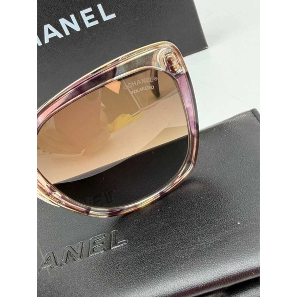 CHANEL Polarized Sunglasses WS12083 Brown – Side‎ Logo – 100% Authentic – Women main image 7